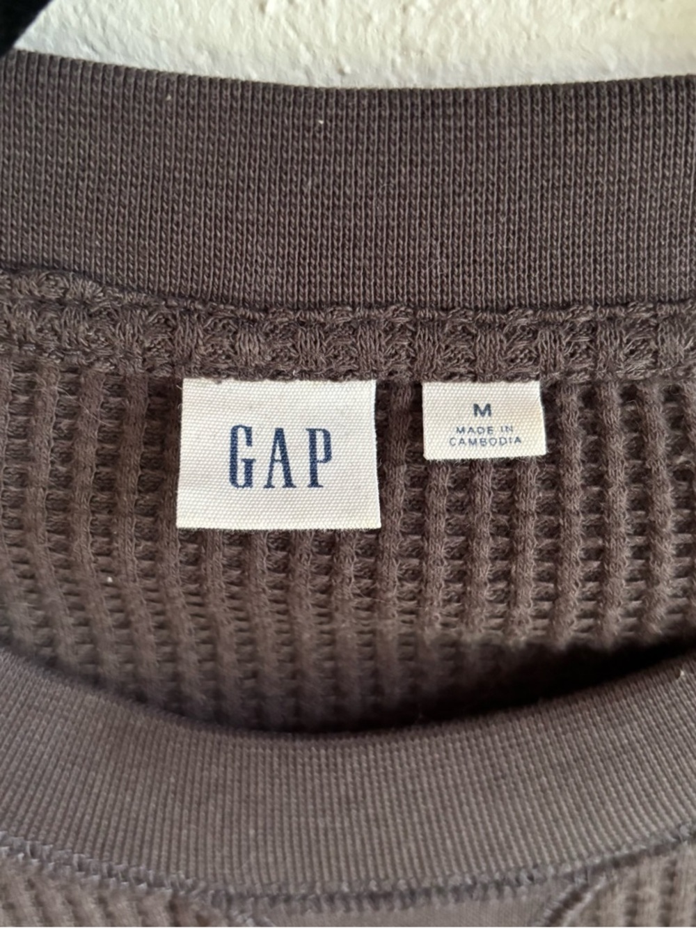 GAP Gray Waffle-Knit Crewneck Sweater